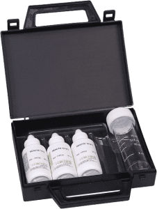 Kits de test de l’alcalinité avec détection par changement de couleur pour chaudières, systèmes de refroidissement, piscines et traitement des eaux usées.
