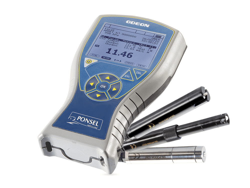 Appareil portable multiparamètres pour des mesures de pH, Rédox, conductivité, Salinité, Oxygène dissous, Turbidité, MES, température ..