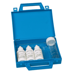 Kit d’analyse utilisé pour mesurer le pouvoir tampon de l’eau.