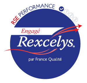 label rexcelys engagé bleu