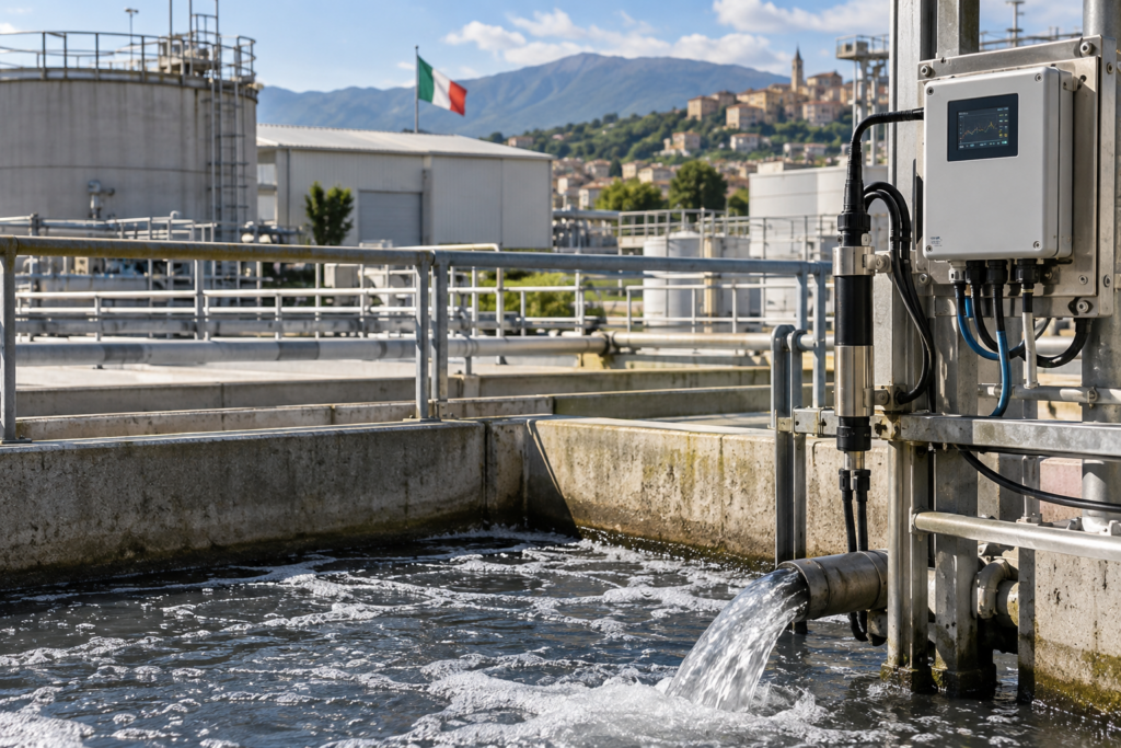 Online monitoring of industrial wastewater in Italy