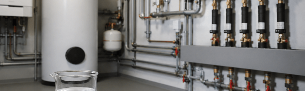 Installation de chauffage nécessitant un contrôle de l’eau du circuit avant mise en service.